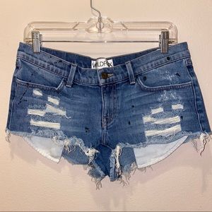 Denim shorts